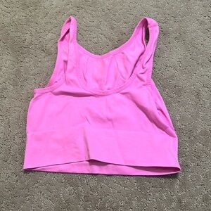 Pink target cropped tank/ bralette